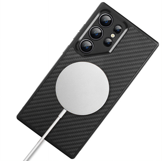 Etui do Samsung Galaxy S24 Ultra, ERBORD KevlarGuard do MagSafe, czarne