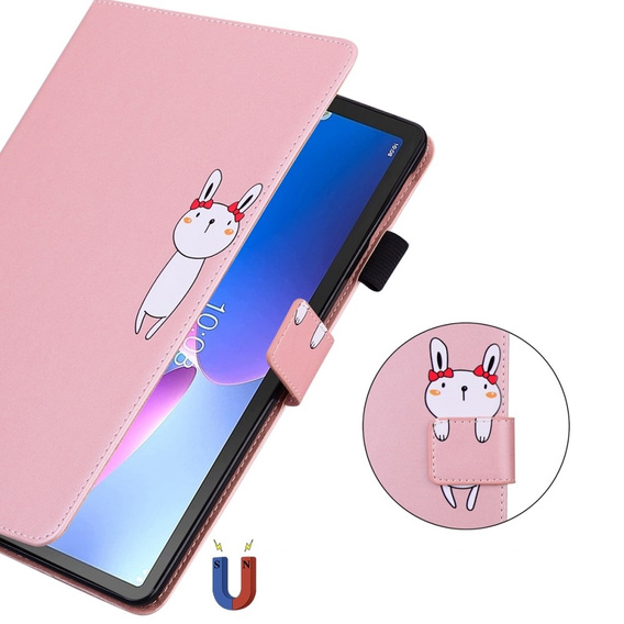 Etui do Lenovo Tab M10 Plus 10.6 Gen 3, z klapką, animal, różowe