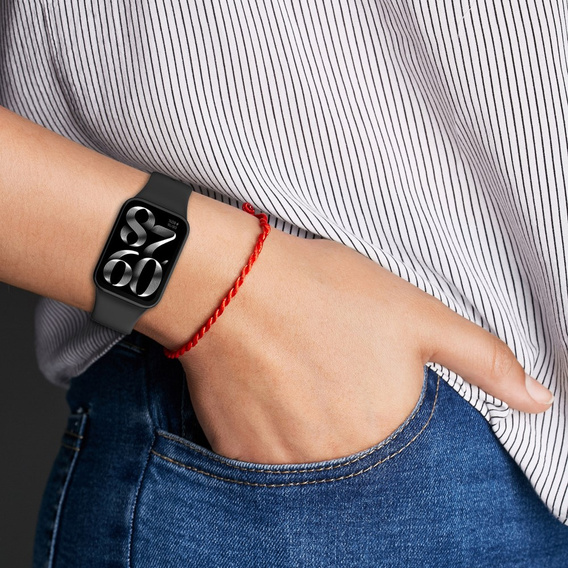 Pasek Silikonowy do Xiaomi Smart Band 8 Pro / Xiaomi Smart Band 9 Pro, Czarny