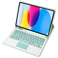 Etui z klawiaturą do iPad 11" 2025 A16 (11 gen.) / iPad 10.9" 2022 (10 gen.), TouchPad Pen Slot, jasnozielone