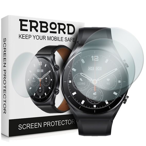 2x Szkło Hartowane ERBORD do Xiaomi Watch S1/S1 Active, Szybka