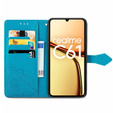 Etui z klapką do Realme C61, Mandala, niebieskie