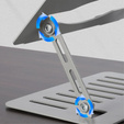 Aluminiowa podstawka do laptopa do 17" cali, szara
