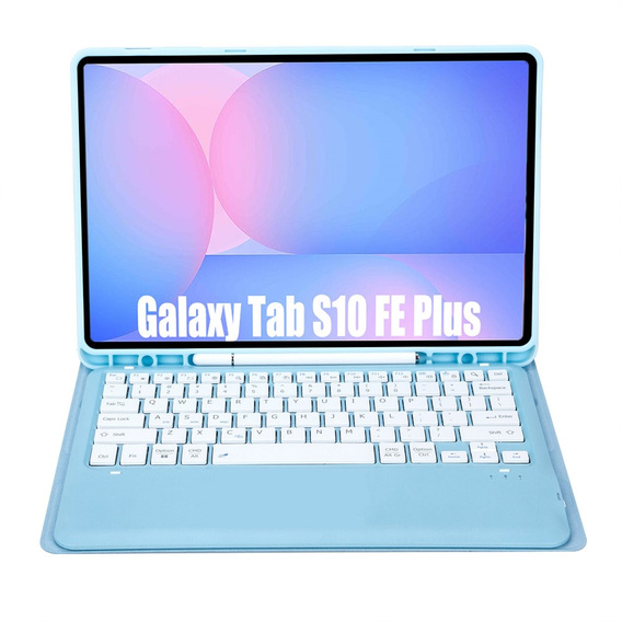 Etui z Klawiaturą Bluetooth do Samsung Galaxy Tab S10 FE+ X620 / X626B - niebieskie