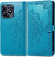Etui z klapką do Realme Note 50, Mandala, niebieskie