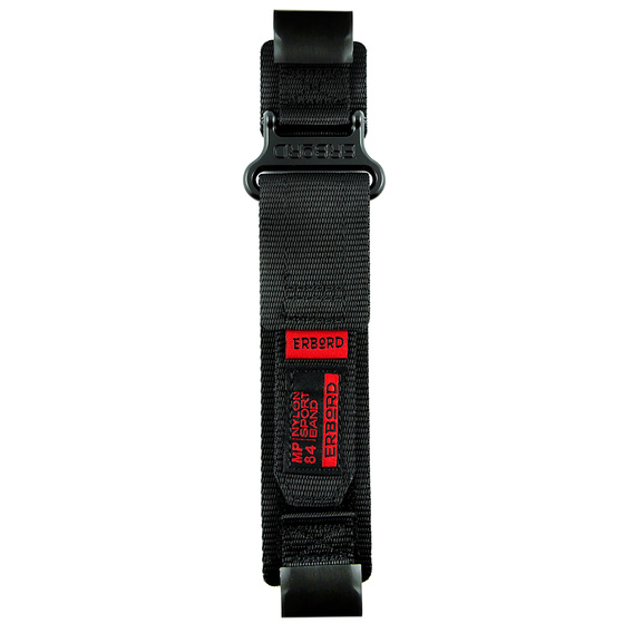 Pasek Nylonowy ERBORD MP84 Quickfit do Garmin Fenix 5X/6X/6X PRO/7X, Czarny, Rozmiar S/M