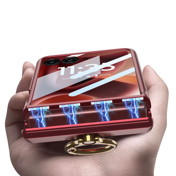 Etui z podstawką i ochroną zawiasu do Motorola Razr 60 Ultra 5G