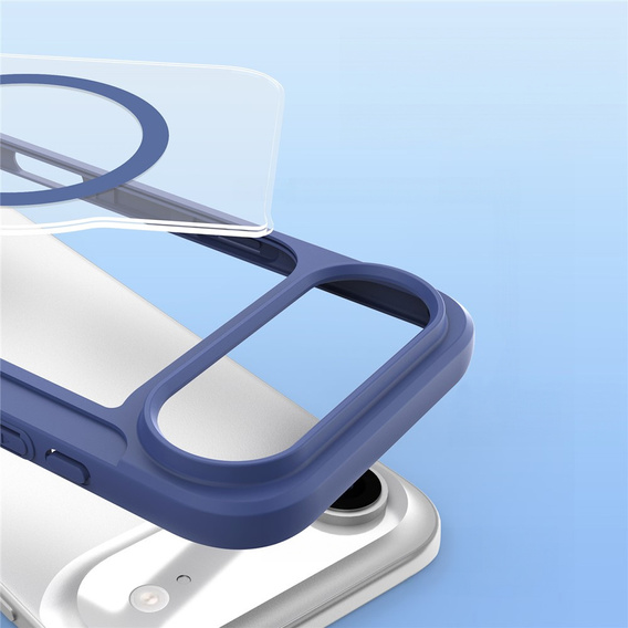 Etui Dux Ducis do iPhone 17 Air, Skin X Pro,  z klapką, do MagSafe, granatowe