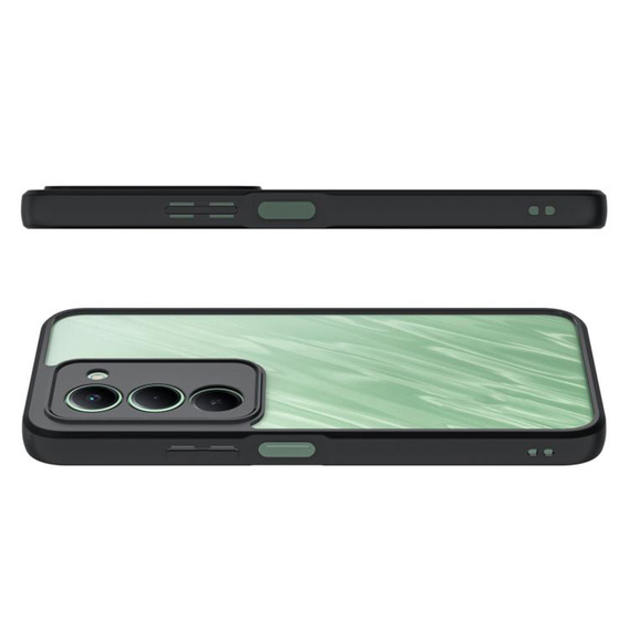 Etui do Xiaomi Redmi 15 5G / 4G, z ochroną aparatu, przezroczyste z czarnymi bokami