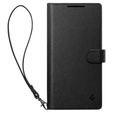 Etui Spigen Wallet "S" do Samsung Galaxy S25+ Plus, Czarne + Szkło Hartowane 9H