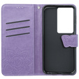 Etui z klapką do Oppo A79 5G, Butterfly, fioletowe