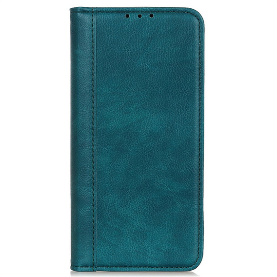 Etui z klapką do Xiaomi 15 Ultra, Split Leather, zielone