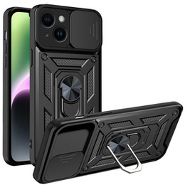 Etui pancerne do iPhone 14, CamShield Slide, czarne