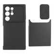 Pancerne etui do MagSafe na Samsung Galaxy S24 Ultra, ERBORD MagProtect Cam Slider, czarne