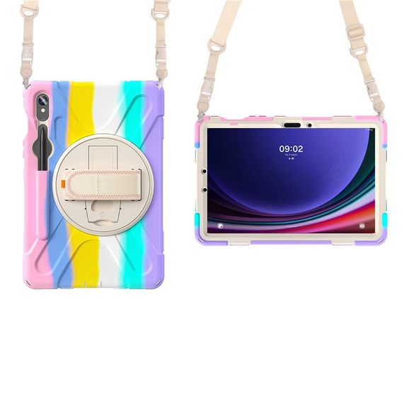 Etui pancerne do Samsung Galaxy Tab S9 / S8 / S7, ochronne 360 z miejscem na rysik, Kolorowe