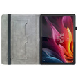Etui do Lenovo Tab K11 Plus – czarne, z nadrukiem róży, z kieszeniami na karty i funkcją podstawki