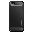Etui Spigen do iPhone 5 5S SE, Rugged Armor, czarne