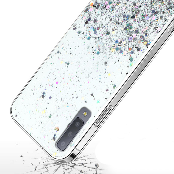 Etui do Samsung Galaxy A7 2018, Glittery, przezroczyste