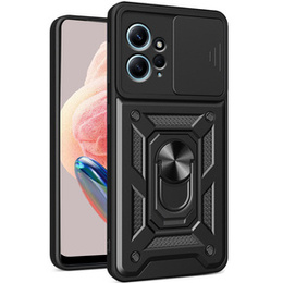Etui pancerne do Xiaomi Redmi Note 12 4G, CamShield Slide, czarne