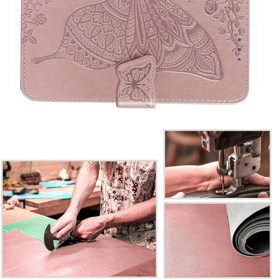 Etui z klapką do Oppo A40 / Oppo A40m, Butterfly, różowe rose gold