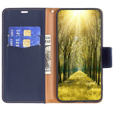 Etui z klapką do Xiaomi Redmi 13C / Poco C65, Wallet Litchi Leather, granatowe