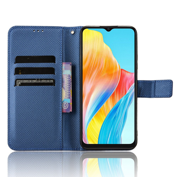 Etui z klapką do Oppo A38 4G / Oppo A18 4G, Wallet Smart Magnet, niebieskie
