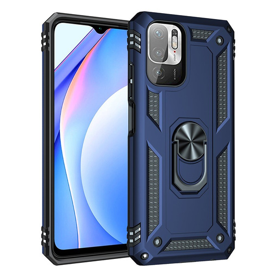 Etui pancerne do Xiaomi Redmi Note 10 5G, Nox Case Ring, niebieskie