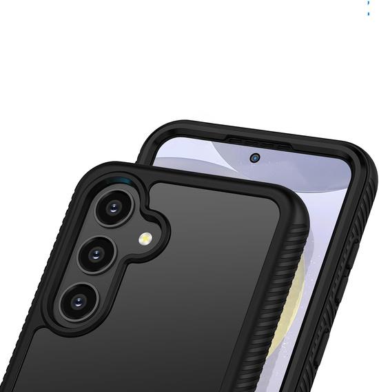 Etui do Samsung Galaxy S24, Shockproof, z folią, czarne