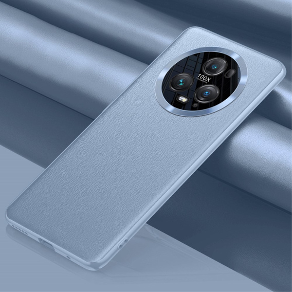 Etui skórzane do Honor Magic 5 Pro, Obudowa leather hybrid Case, Niebieskie