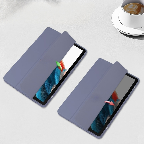 Etui do Samsung Galaxy Tab A9, Smartcase Hybrid, z miejscem na rysik, fioletowe