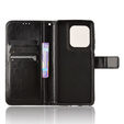 Etui z klapką do Motorola Edge 50 Ultra, Crazy Horse Wallet, czarne
