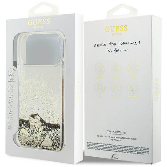Etui GUESS Liq. Glitter 4 Charms do iPhone 17 Pro