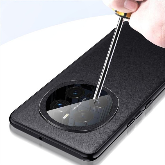 Etui do Honor Magic 7 Pro 5G, Leather Hybrid MagSafe, czarne