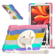 Pancerne etui do Lenovo Tab K11 Plus z podstawką i paskiem – wielokolorowe
