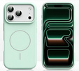 Etui silikonowe do iPhone 17 Pro, do MagSafe, antywstrząsowe, zielone