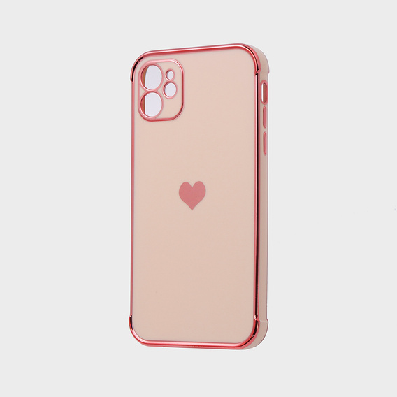 Etui do Apple iPhone 11, Electro heart, różowe rose gold