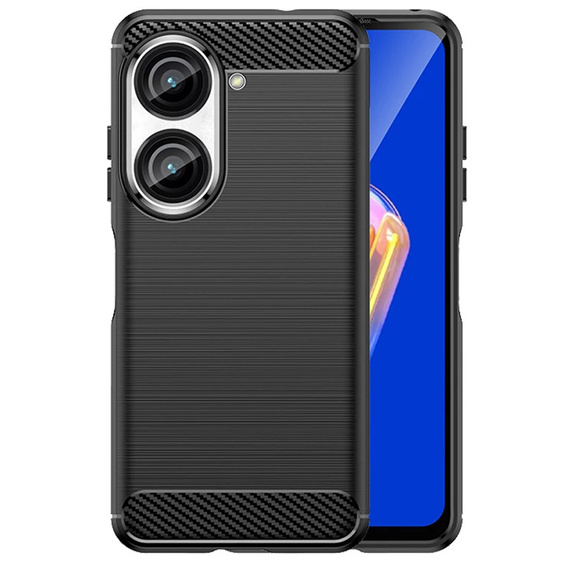 Etui do Asus Zenfone 9 5G / 10 5G, Karbon, czarne