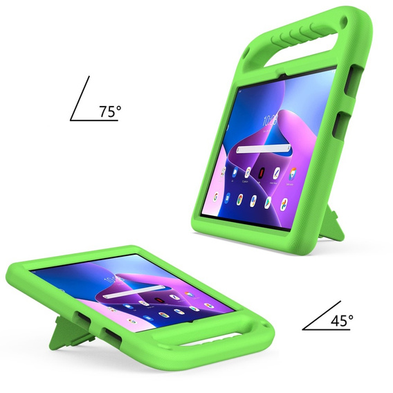 Etui dla dzieci do Lenovo Tab M10 10.1 Gen 3, dziecięce z uchwytem, Zielone