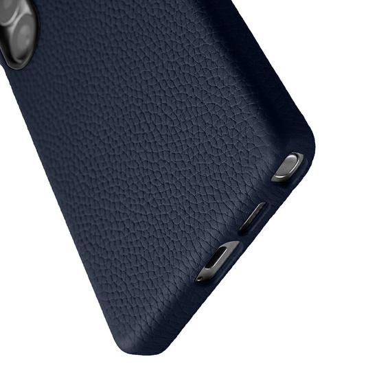 Etui MELKCO do Samsung Galaxy S25 Ultra, skórzane, granatowe