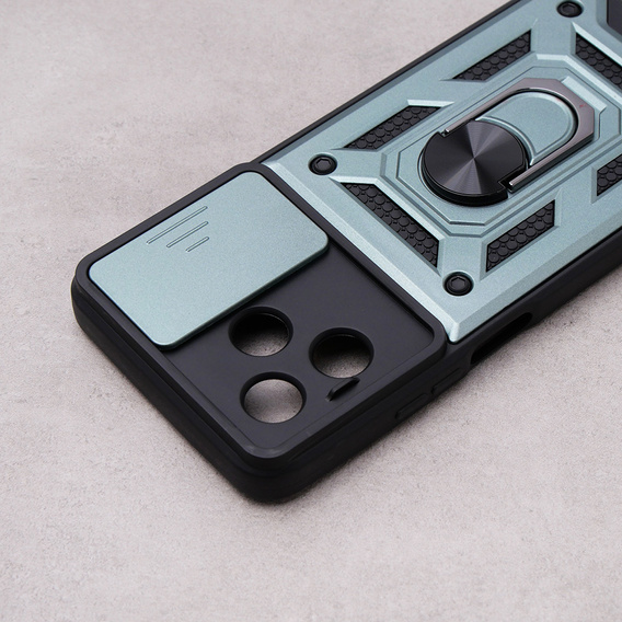 Etui pancerne do Realme C51, CamShield Slide, zielone