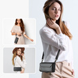 Etui CASEME do Samsung Galaxy A55 5G, RFID Leather Wallet, z paskiem na ramię, czarne