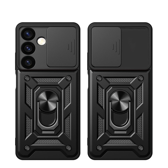 Etui pancerne do Samsung Galaxy S24+ Plus, CamShield Slide, czarne