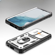 Etui pancerne do Samsung Galaxy S23, CamShield Slide, CamShield Slide, białe / czarne