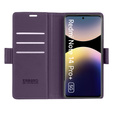 Etui do Xiaomi Redmi Note 14 Pro+ 5G / Xiaomi Poco X7 5G / Xiaomi Redmi Note 14 Pro 5G, ERBORD Glossy Litchi, portfel z klapką, fioletowe