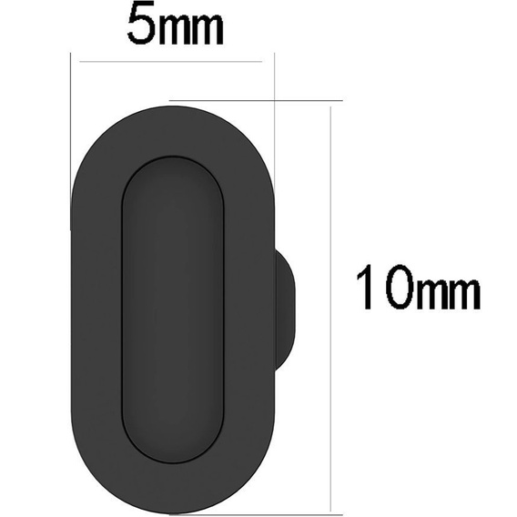 2x Zaślepka gniazda ładowania do zegarków Garmin, Czarna