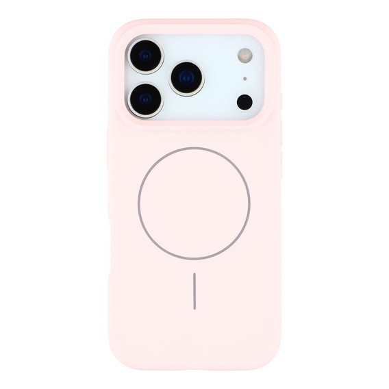 Etui silikonowe do iPhone 17 Pro, do MagSafe, antywstrząsowe, różowe