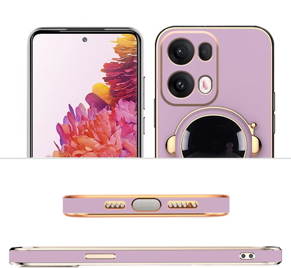 Etui do Oppo Reno 13 Pro, Astronaut, fioletowe
