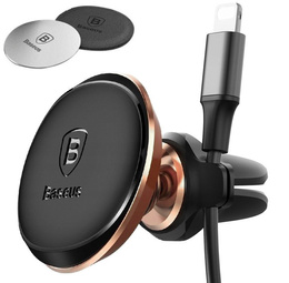 Magnetyczny uchwyt samochodowy Baseus do kratki nawiewu - różowe złoto