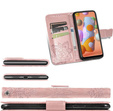 Etui z klapką do Oppo A40 / Oppo A40m, Butterfly, różowe rose gold