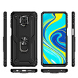 Etui pancerne do Xiaomi Redmi Note 9S / 9 Pro, Nox Case Ring, czarne